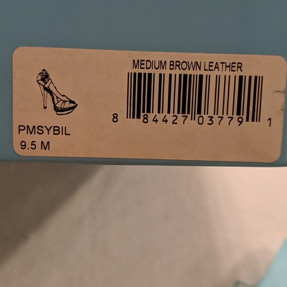 MARCIANO brown leather slingback heels - Picture 8 of 10